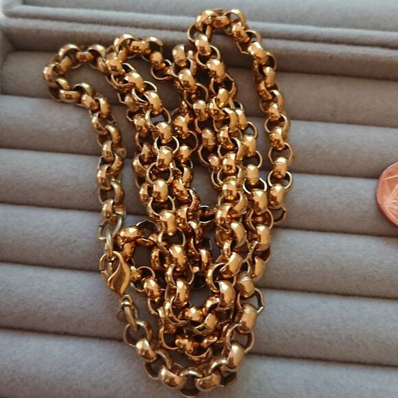Monet Long Rolo Chain Necklace 36" - Picture 6 of 12